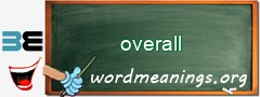 WordMeaning blackboard for overall